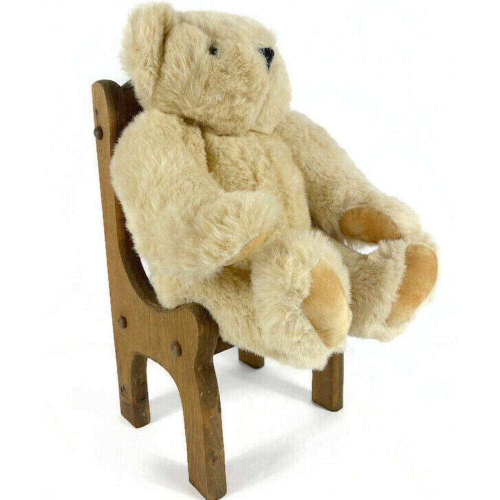Vermont Teddy Bear Plush Classic Jointed Brown Made in USA 15 Inch
